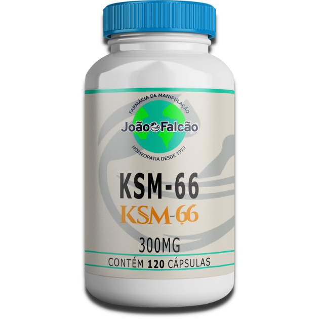 KSM-66 300Mg - 120 Cápsulas  - FARMACIA JOÃO FALCÃO