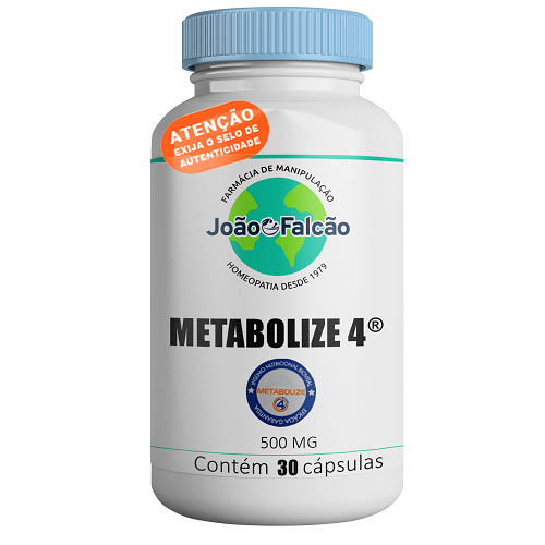 Metabolize 4® (Selo Autenticidade) 500mg 30 Cápsulas  - FARMACIA JOÃO FALCÃO