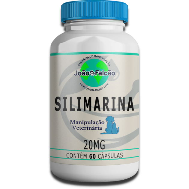 Silimarina 20Mg - 60 Cápsulas - Manipulação Veterinária  - FARMACIA JOÃO FALCÃO