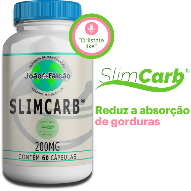 SlimCarb®(Selo Autenticidade) 200Mg - 60 Cápsulas  - FARMACIA JOÃO FALCÃO