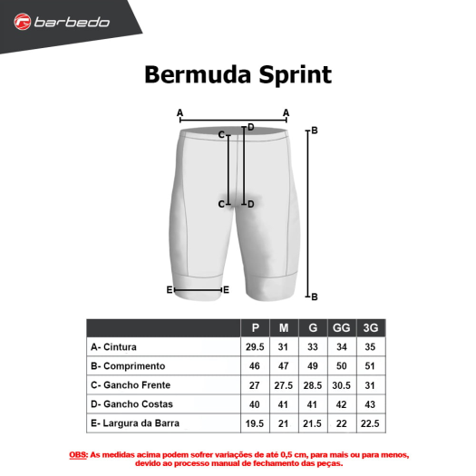 Bermuda Masculina Barbedo Sprint
