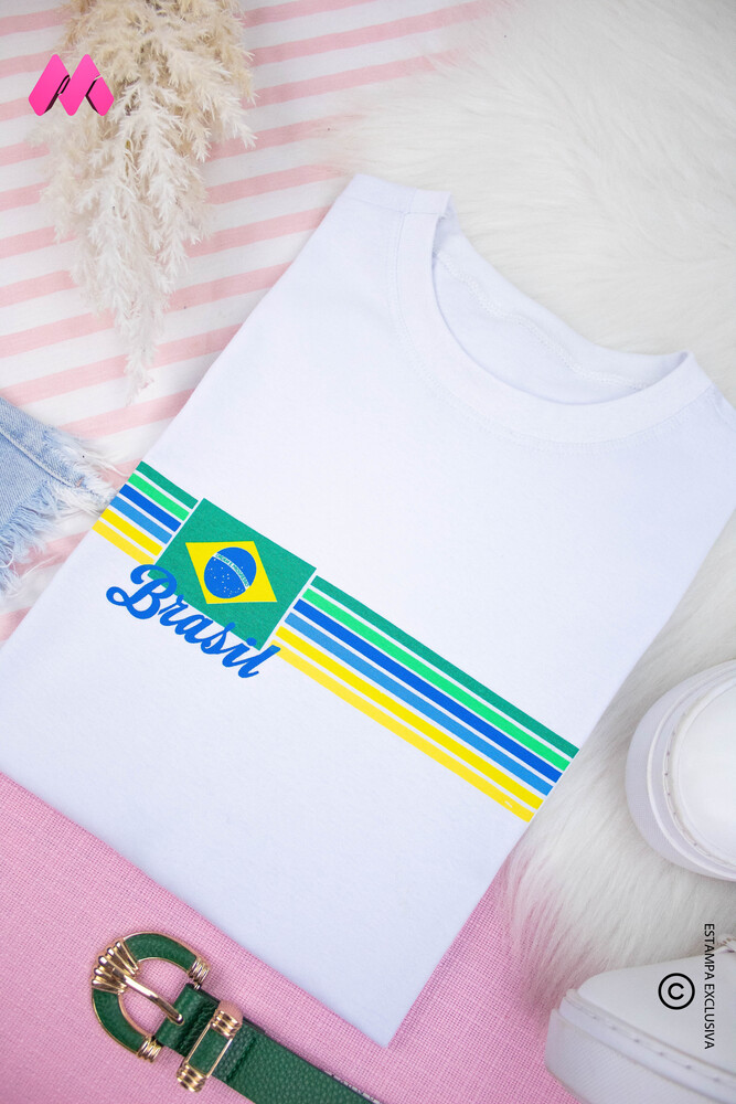 Brasil bandeira bolso - Branco