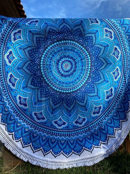 Colcha Indiana Azul Mandala