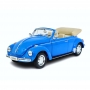 Miniatura Volkswagen Fusca Beetle Azul Claro Welly 1/24