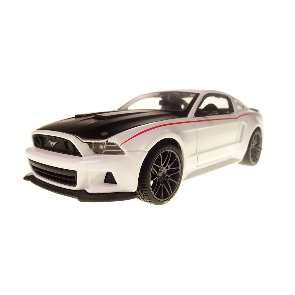 Miniatura Ford Mustang Street Racer 2014 Branco Maisto 1/24