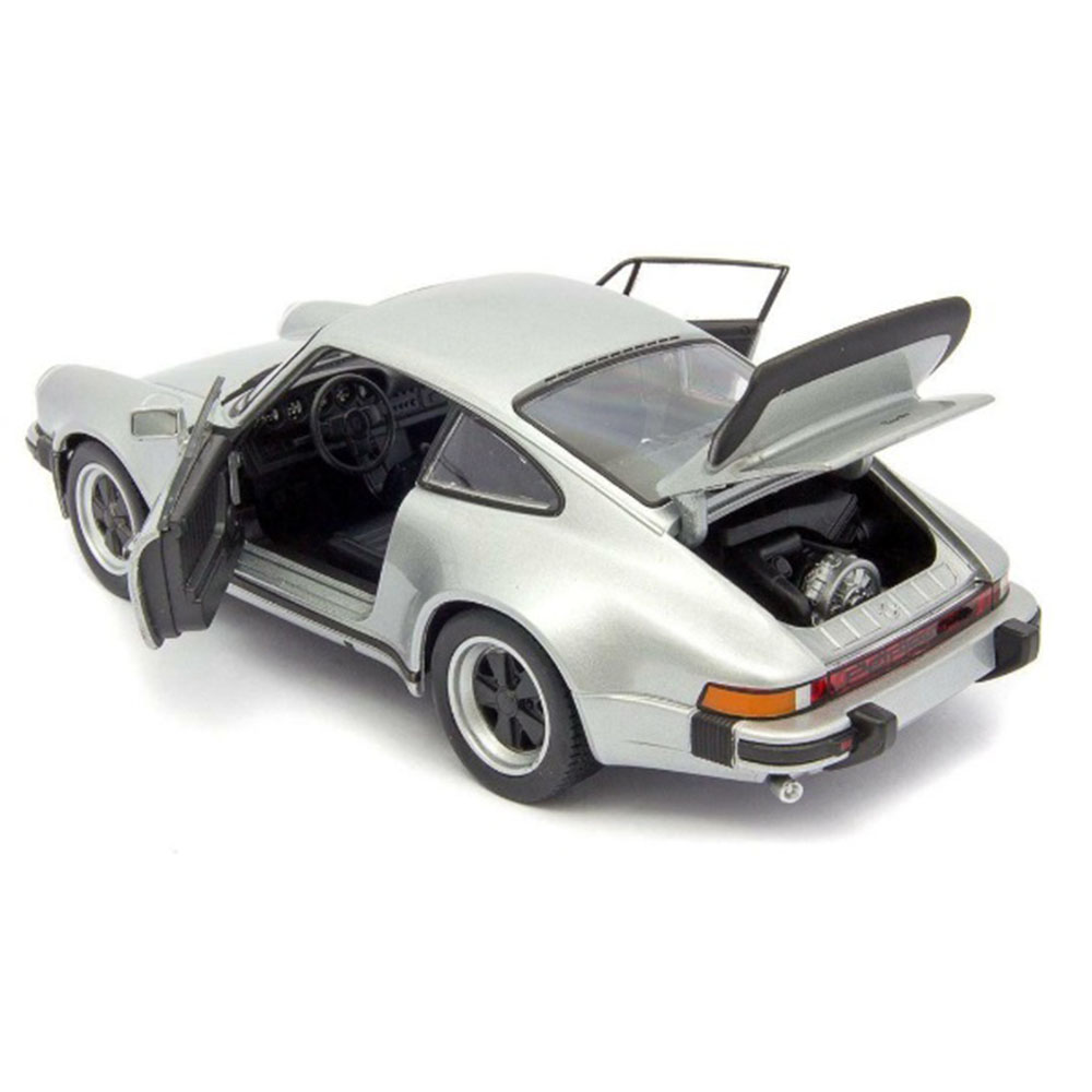 Miniatura Porsche 911 Turbo Prata Welly 1/24