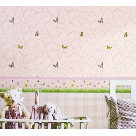 papel de parede borboleta  infantil All Kids H2910901 Rolo Fechado de 53cm x 10Mts