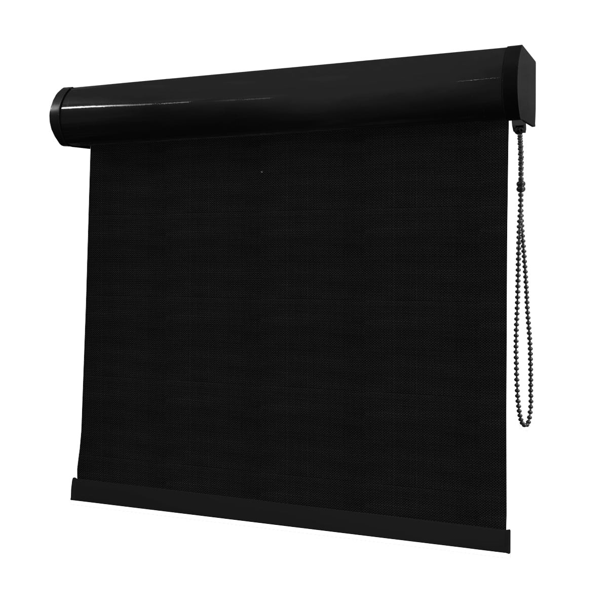 persiana rolô screen tela solar 3%-2354 preta  1,20x1,40 com bandô