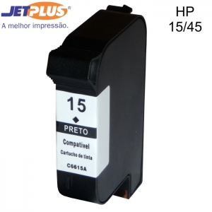 Cartucho Compativel HP 15/45 Preto C6615/51645, 40ml