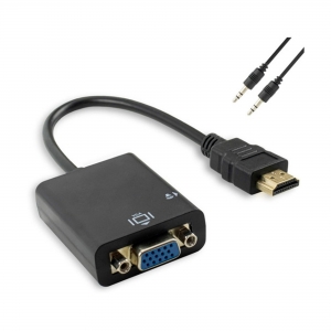 Conversor HDMI Macho x VGA Shinka com Cabo de Audio P2