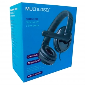 Fone de Ouvido com Microfone Multilaser PH316 (com Adaptador plug P3)