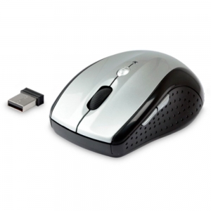 Mouse Sem Fio C3Tech M-W012SI Preto/Prata