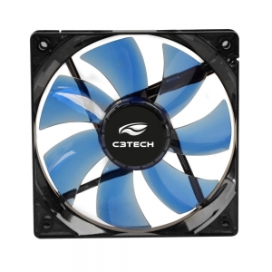 Ventilador Cooler Fan C3Tech F7-L100BL 12V 12x12cm Led Azul