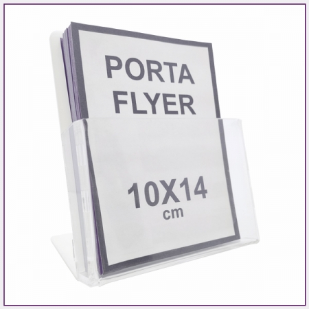Porta Panfleto Flyer Folder Papel 10x14cm Acrílico