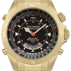 Relógio Technos Skydiver Masculino - WT20565 4P Dourado