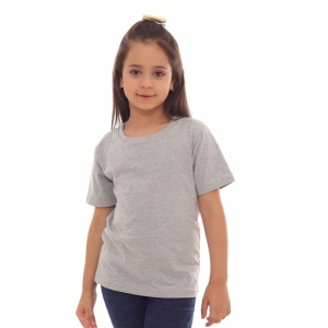 Camiseta Feminina Infantil Lisa Básica Cinza J10