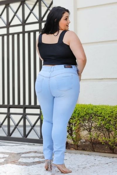 R$37,00 UNIT - Calça Jeans Feminina Plus Size - REF: 3525D