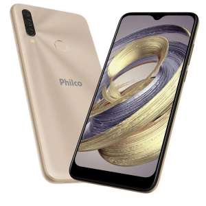 Smartphone Philco Hit P10 - 128GB, 4GB RAM, Octa-core, Tela 6,2, 3 Câmeras - Dourado