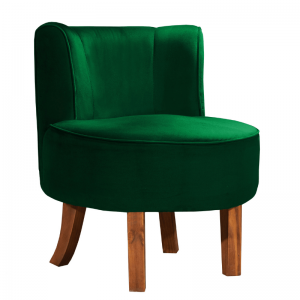 Cadeira Decorativa Olivia Via Encanto Veludo Verde