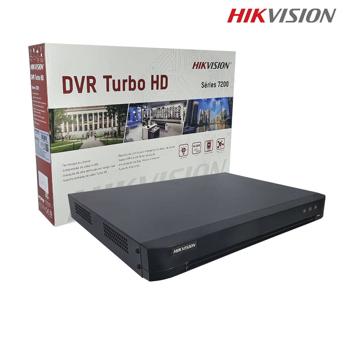 DVR Gravador Hikvision 8 Canais 4MP Turbo HD AcuSense 5 em 1