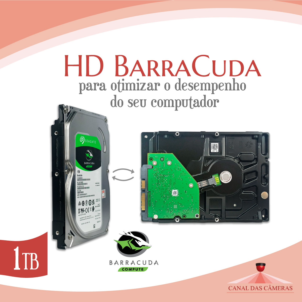 HD Seagate 1TB Barracuda Pro Compute 3.5 Sata 6Gb/s