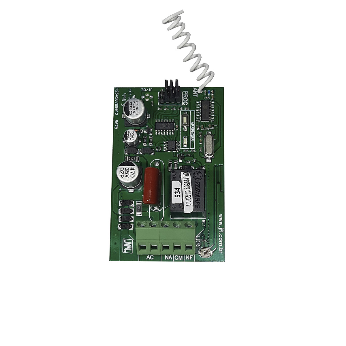 Receptor Programável De 01 Canal AC-100 433 Mhz JFL