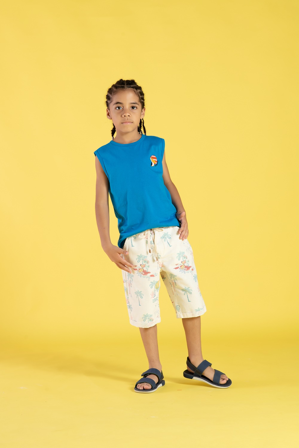 Bermuda infantil estampada  - Lápis de Cor - Moda Infantil