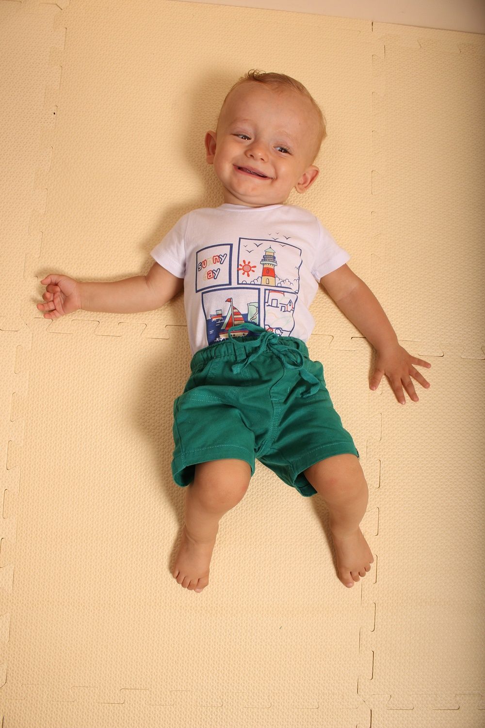 Body bebê com ribana e silk "sunny day"  - Lápis de Cor - Moda Infantil