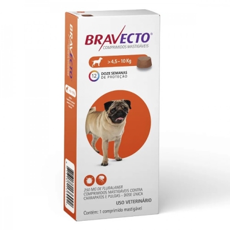 Antipulgas Oral 250mg Cães 4,5 a 10kg