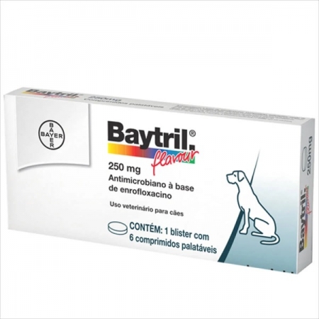 Baytril Flavour Bayer 250mg para Cães