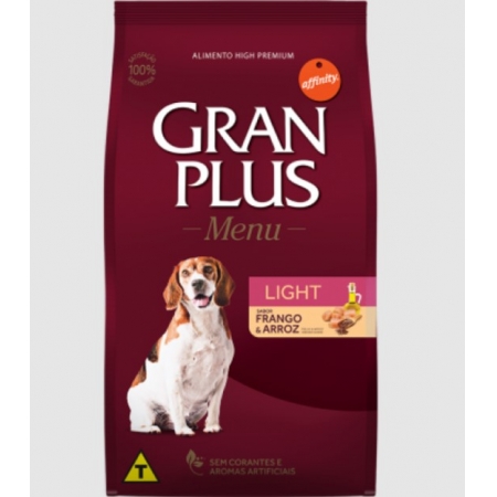 Ração GranPlus Light para Cães Adultos de Porte Médio e Grande Sabor Frango e Arroz