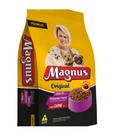 Ração Magnus Premium Original Para Cães Adulto de Pequeno Porte Sabor Carne