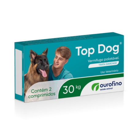 Vermífugo Ourofino Top Dog Para Cães 30Kg