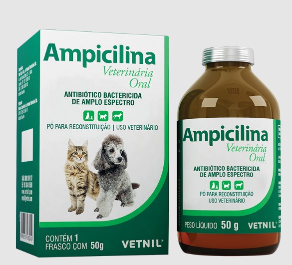 Ampicilina Veterinária Oral Vetnil para Cães e Gatos