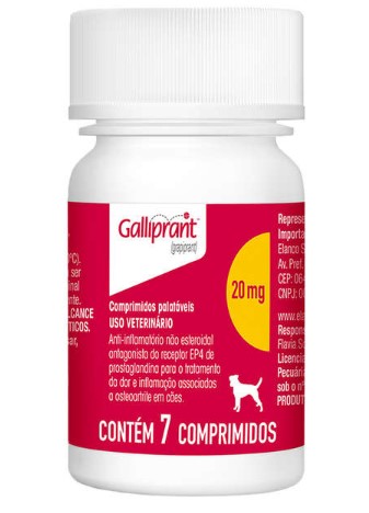 Anti-Inflamatório Elanco Galliprant 20 mg para Cães
