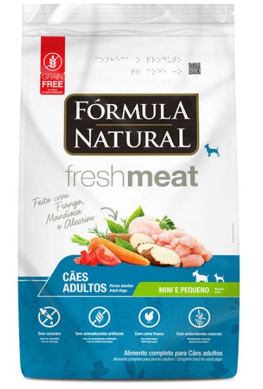 Fórmula Natural Fresh Meat Cães Adultos Raças Mini e Pequena