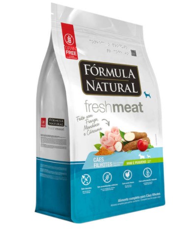 Fórmula Natural Fresh Meat Cães Filhotes Portes Mini e Pequeno