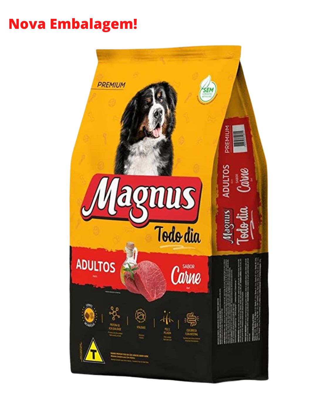Ração Magnus Todo Dia para Cães Adultos Sabor Carne