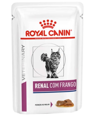Ração Royal Canin Sachê Feline Veterinary Diet Renal Frango