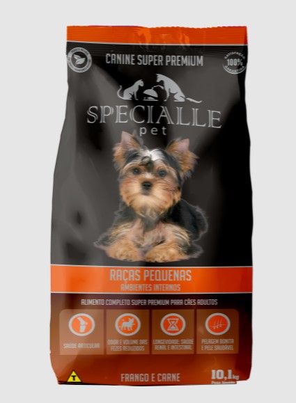 Ração Specialle Pet Premium Cães Adultos Raças Pequenas Sabor Frango e Carne