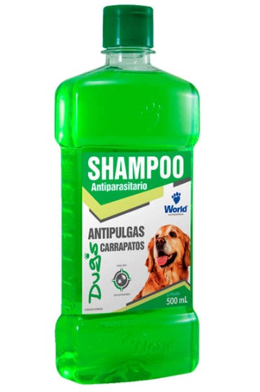 Shampoo Antiparasitário World Veterinária Dug's Antipulgas e Carrapatos Para Cães