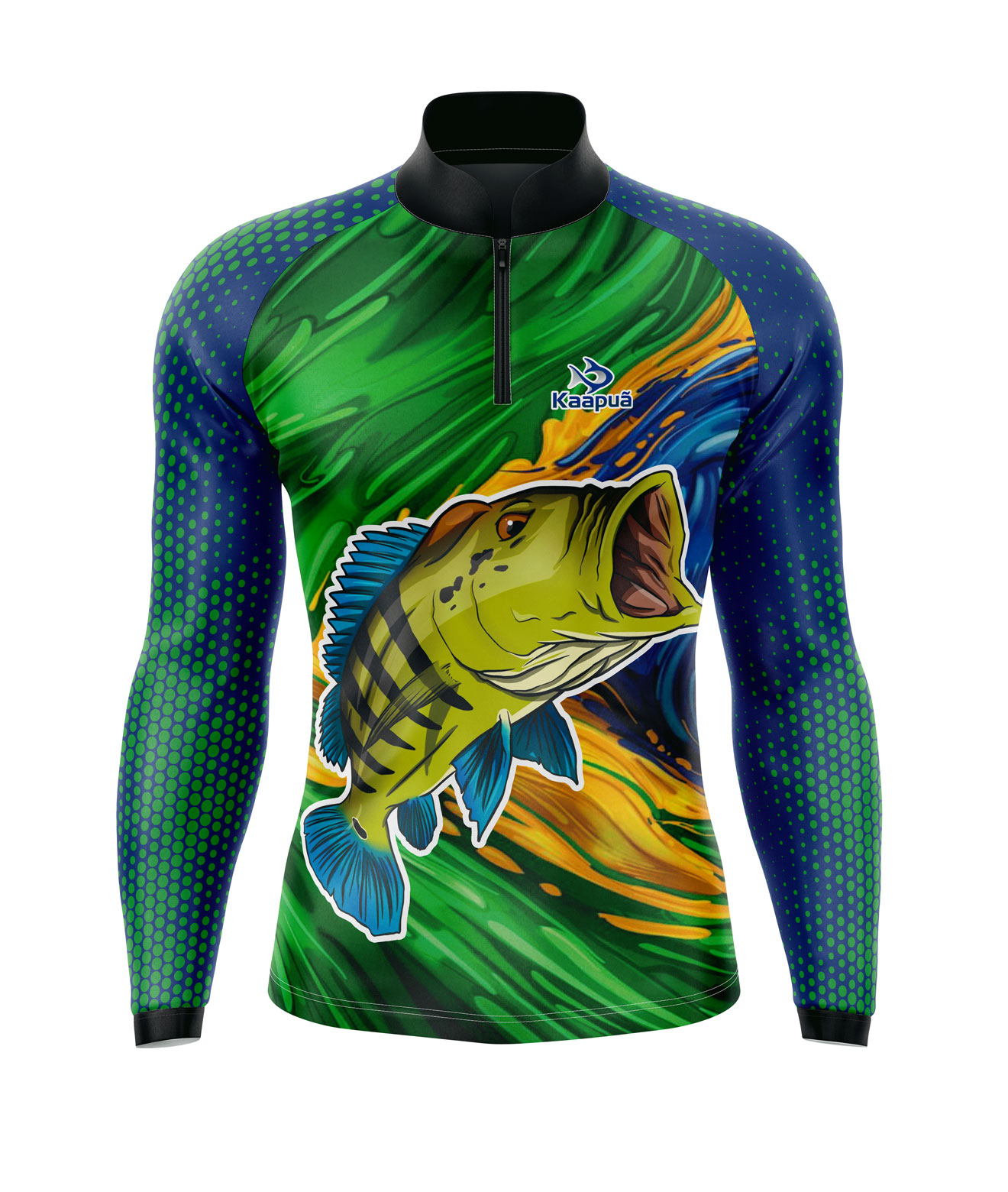 Camisa de Pesca Brasil 03 Personalizada Proteção Solar UV50