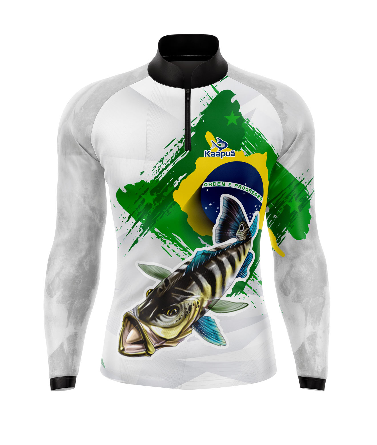 Camisa de Pesca Brasil 04 Personalizada Proteção Solar UV50