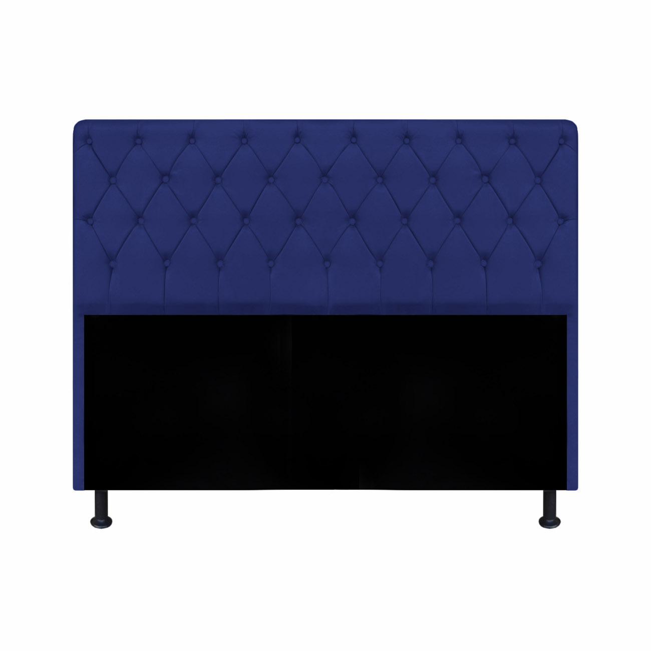 Cabeceira Estofada Cristal Casal Queen 160cm Suede Azul Marinho - AM Interiores