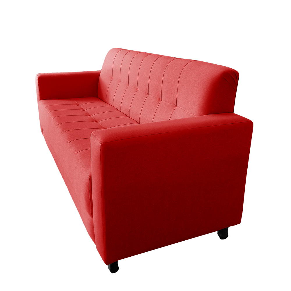 Kit Sofa + Poltrona Elegance Suede Vermelho - AM Interiores