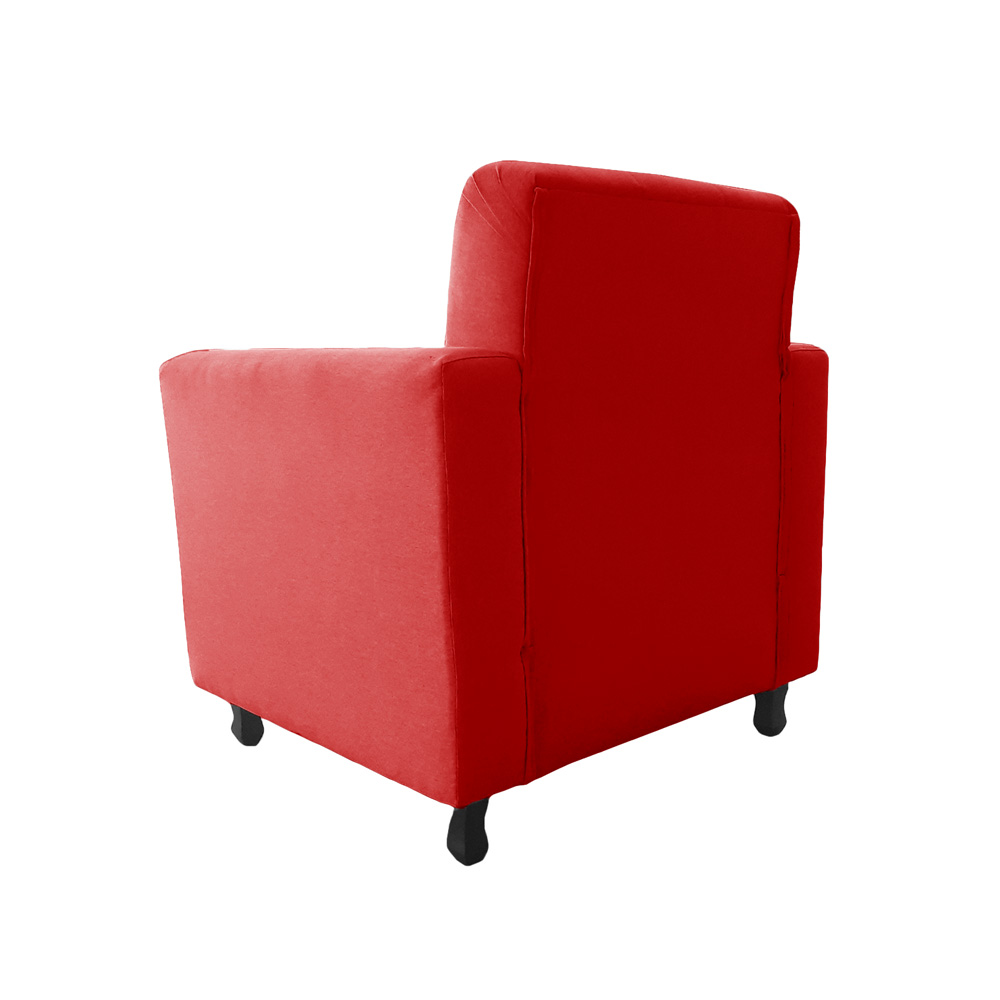 Kit Sofa + Poltrona Elegance Suede Vermelho - AM Interiores