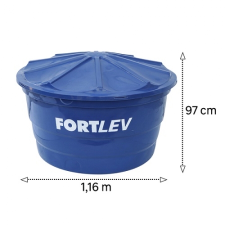 Caixa D Água Polietileno Completa 1.000Lts - FortLev