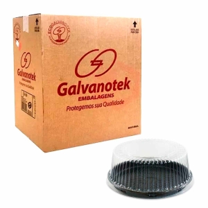 Caixa Embalagem Torta Média Preta G60M Galvanotek 2200g  50und - Foto 0