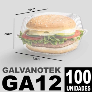 Embalagem Hamburgueira Galvanotek GA12 100und - Foto 1