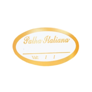 Etiqueta Oval para Palha Italiana Ouro 100und